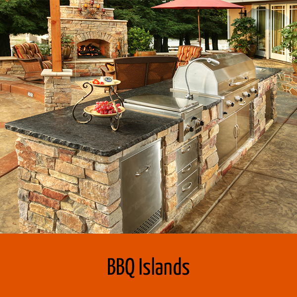 American Fyre Designs BBQ Island on sale at Desert Fireplaces & BBQs in Palm Desert CA.