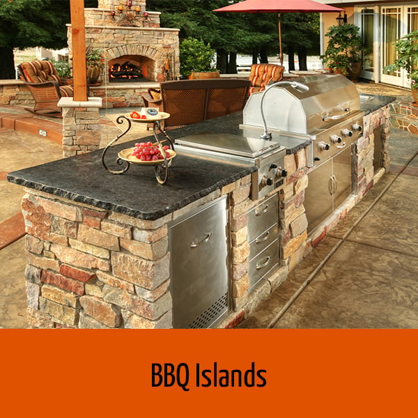 American Fyre Designs BBQ Island on sale at Desert Fireplaces & BBQs in Palm Desert CA.